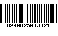 Código de Barras 0209825013121