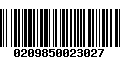 Código de Barras 0209850023027