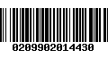 Código de Barras 0209902014430