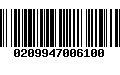 Código de Barras 0209947006100