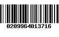 Código de Barras 0209964013716