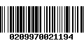 Código de Barras 0209970021194