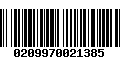 Código de Barras 0209970021385