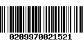 Código de Barras 0209970021521