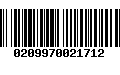 Código de Barras 0209970021712