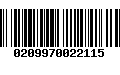 Código de Barras 0209970022115