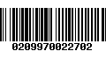 Código de Barras 0209970022702