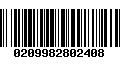 Código de Barras 0209982802408