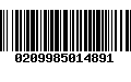 Código de Barras 0209985014891