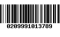 Código de Barras 0209991013789