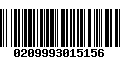 Código de Barras 0209993015156