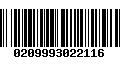 Código de Barras 0209993022116