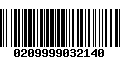 Código de Barras 0209999032140