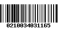 Código de Barras 0210034031165