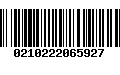 Código de Barras 0210222065927