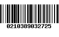 Código de Barras 0210389032725