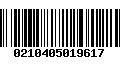 Código de Barras 0210405019617