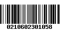 Código de Barras 0210602301058