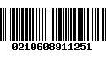 Código de Barras 0210608911251