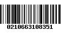 Código de Barras 0210663108351