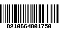 Código de Barras 0210664001750