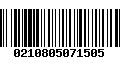 Código de Barras 0210805071505