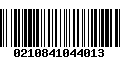 Código de Barras 0210841044013