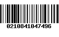 Código de Barras 0210841047496