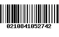 Código de Barras 0210841052742