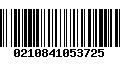 Código de Barras 0210841053725