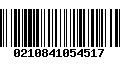 Código de Barras 0210841054517