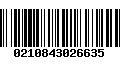 Código de Barras 0210843026635