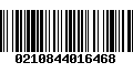 Código de Barras 0210844016468