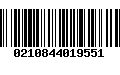 Código de Barras 0210844019551