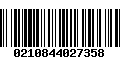 Código de Barras 0210844027358