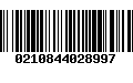 Código de Barras 0210844028997