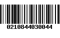 Código de Barras 0210844030044