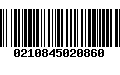 Código de Barras 0210845020860