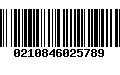 Código de Barras 0210846025789