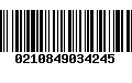 Código de Barras 0210849034245