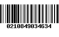 Código de Barras 0210849034634