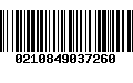 Código de Barras 0210849037260