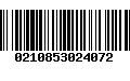 Código de Barras 0210853024072