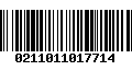 Código de Barras 0211011017714