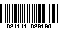 Código de Barras 0211111029198