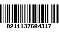 Código de Barras 0211137604317