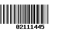 Código de Barras 02111445