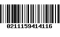 Código de Barras 0211159414116