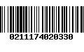 Código de Barras 0211174020330