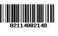 Código de Barras 02114002148